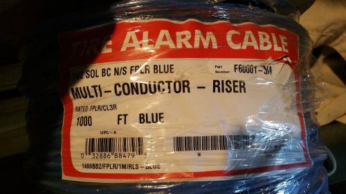 Southwire/Tappan F60001 575603 14/2C Sol Fire Alarm Cable Blue Riser CMR /50ft