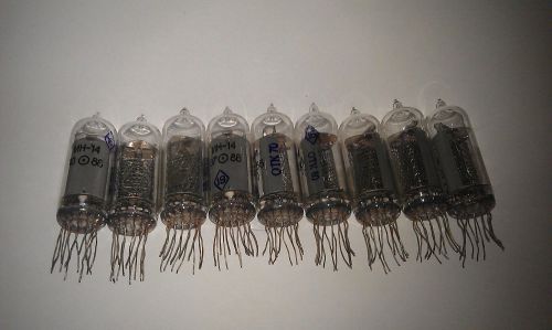 LOT OF 9 PCS IN-14 USED TESTED NIXIE CLOCK
