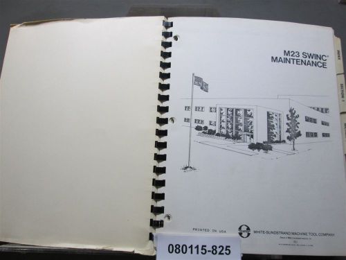 White-Sundstrand Micro Swinc M23 Maintenance Manual 1980