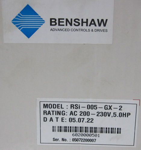 Benshaw RSI-005-GX-2 AC Variable Frequency Drive Motor Control NEW NIB
