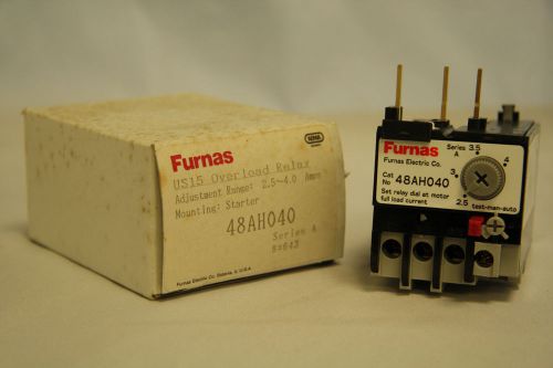Furnas 48ah040 overload relay us 15 range 2.5-4.0 amps for starter new in box for sale