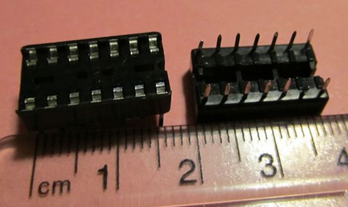 14 Pin Dip, IC Socket Connectors,Amp,Double Row,5 Pcs