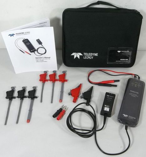 Nice!! lecroy teledyne (hvd3106) 1kv, 120mhz high voltage differential probe kit for sale