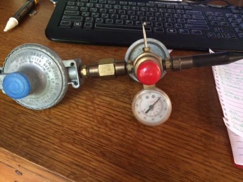Helium Gas Tank Regulator Marshall Brass Co Model 210 605H w/ PSI gauge complete