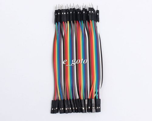 40PCS Dupont Wire 10CM 2.54MM Female to Male 1P-1P Precise For Arduino