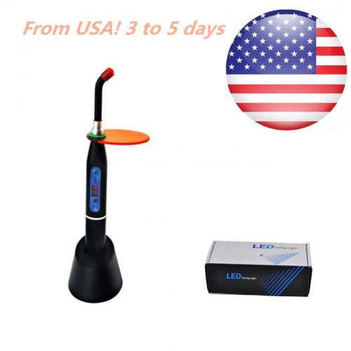 From USA!! Dental 5W Wireless Cordless LED Curing Light Lamp 1500mw - BLACK