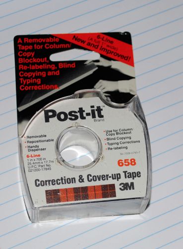American 3m post it correction &amp; cover up tape roll 6 line typing corrections for sale