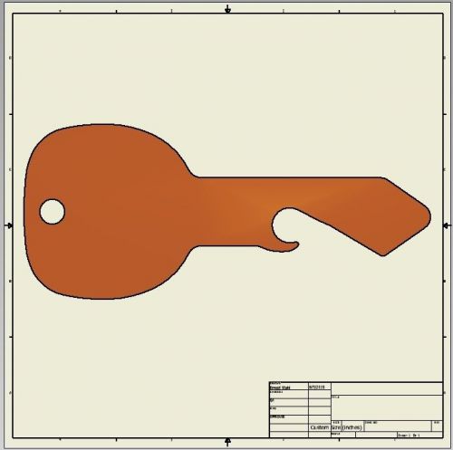 DXF File ( Bottle Opener Car Key )