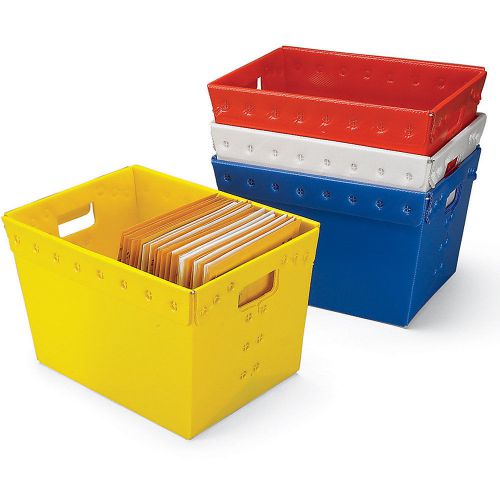 Relius solutions corrugated plastic totes - 18-1/2 x13-1/4 x11-3/8&#034; - red for sale