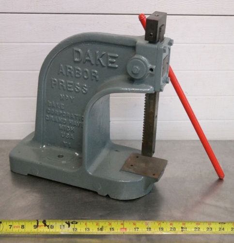 Dake garage machine shop leverage 1.5 ton arbor press made in usa for sale