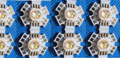 10pc 4W RGBW high power led bead red green blue warm white 4chip on 20mm pcb