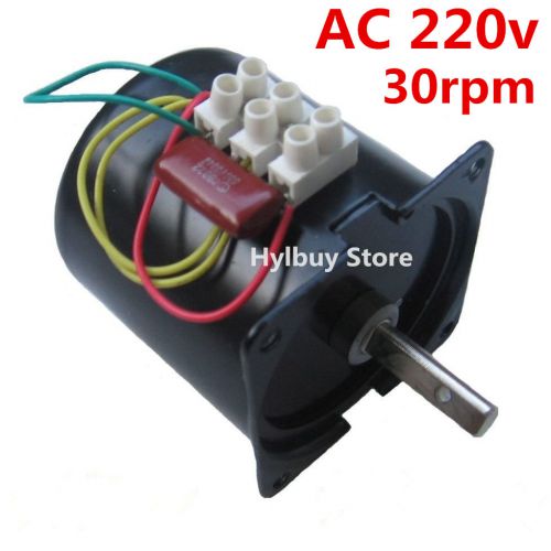 Ac 220v 30rpm reversible motor strong magnetic torque d-shape shaft slow speed for sale