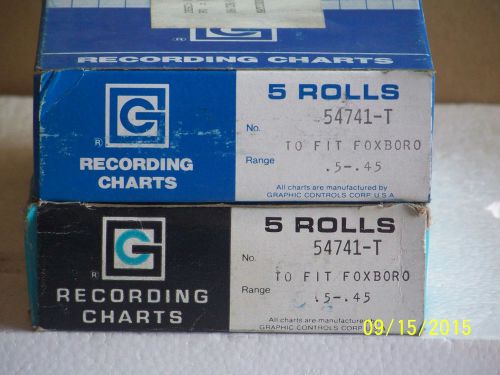 10-Rolls Graphic Controls Recording Chart Papar 54741-T