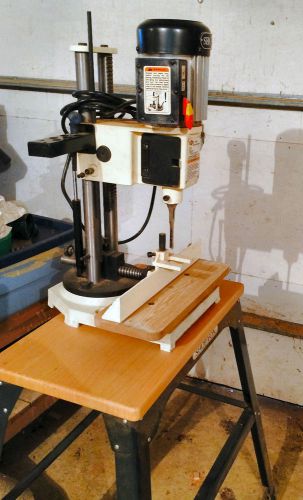 Woodworking Machine used ShopFox Mortising Machine W1671 with work bench