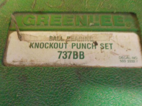 Greenlee 737BB Knockout Set w/Case