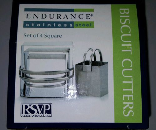 Endurance Set Of 4 Round Stainless Steel Biscuit Cookie Cutter Comfort Handle