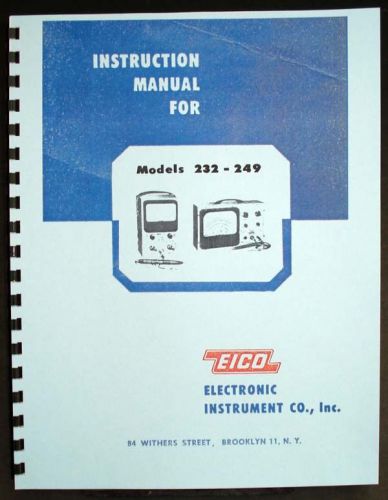 EICO 232 249 Peak-to-peak VTVM  Instruction Manual