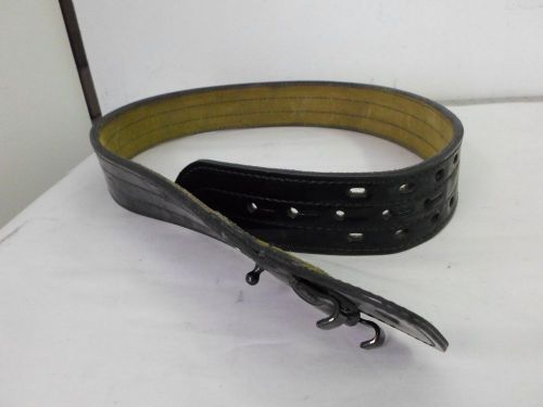 Safariland Black Leather Hi Gloss Duty Belt, Model 87, Size 34/85, 2 1/4&#034; Wide
