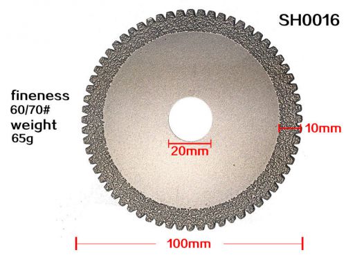 1pc Silver 60# Sawtooth Shape Flat Grinding Wheels Cutting Disc Diamond Brazed