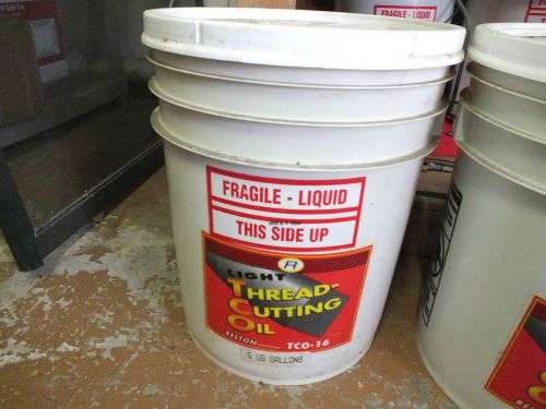 Relton light thread cutting oil - container size: 5 gallon pails-lot of 5 pails for sale