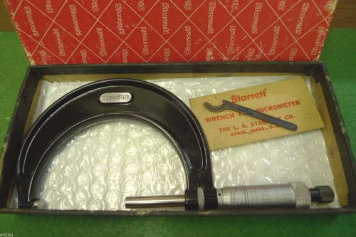 STARRETT No. 436RL 2-3&#034; OUTSIDE MICROMETER in BOX  machinist tools *B