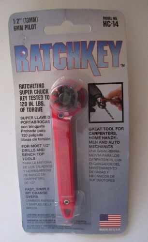 Ratchkey HC-14 For 1/2? (13 mm) 6mm pilot Jacobs K-32 series Chuck Key USA
