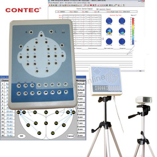 Contec digital eeg 16 channel digital eeg and mapping system kt88-1016 for sale