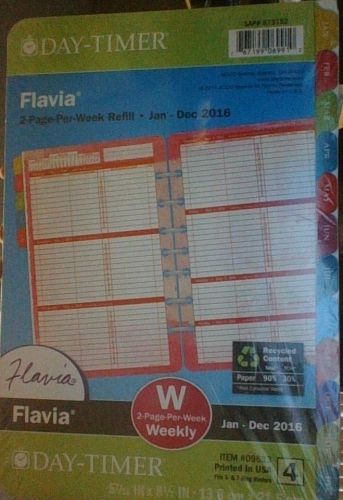 Day-timer weekly planner refill 2016 loose-leaf  5.5 x 8.5 flavia (09633) for sale