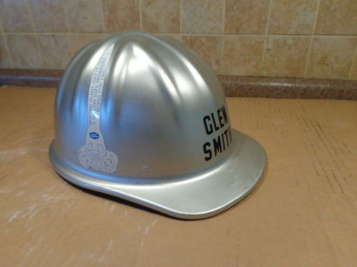 Vtg msa mcdonald t aluminum hard hat~suspension~liner~whiting in. union carbide for sale