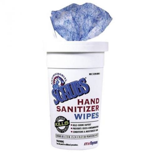 Antimicrobial scrubs hand sanitizer wipes - 85 pack itw dymon 90985 764769909850 for sale