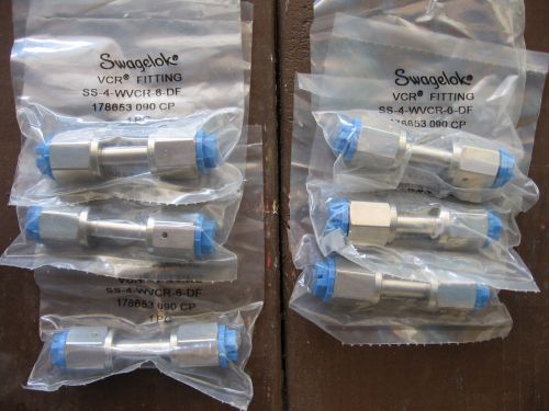 Lot of 6 NEW SWAGELOK SS-4-WVCR-6-DF 1/4&#034; FEMALE ROTATING