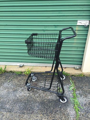 Small Black Metal Shopping Cart Used, SHIP-ABLE anywhere in the UNITED STATES*
