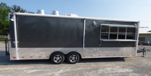 Concession Trailer Charcoal Gray 8.5 X 24&#039; Catering Event Food Trailer
