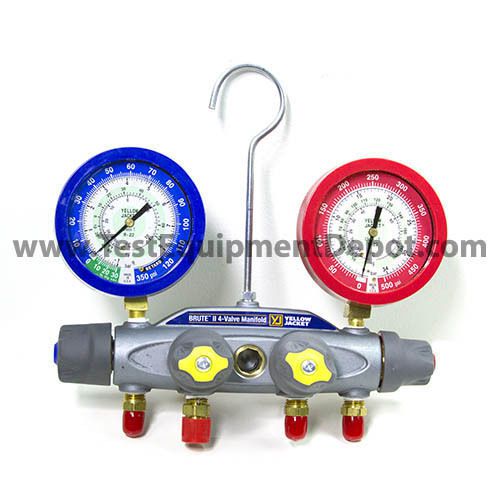 Yellow jacket 46021 manifold only, liquid gauges, bar/psi, r-22 for sale