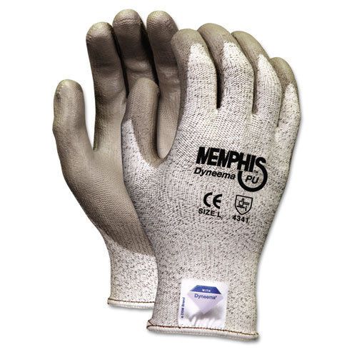 Memphis Dyneema Polyurethane Gloves, Extra Large, White/Gray, Pair