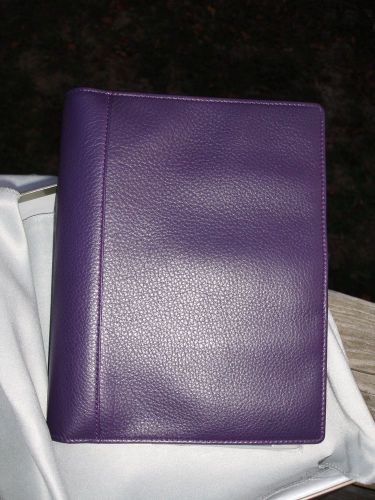 Purple Leather Circa Junior Softolio with Circa Notebook from Levenger