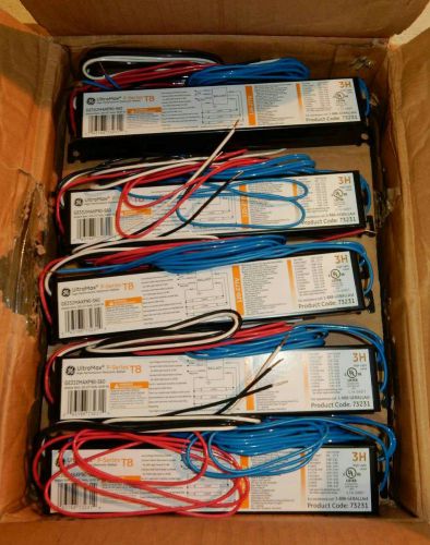 Lot of (10) ge ge332max90-s60 73231 step dimming ballast 3 lamp t8 120-277v for sale