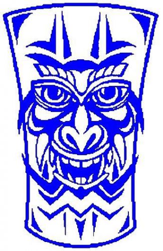 30 Custom Blue Tiki Personalized Address Labels