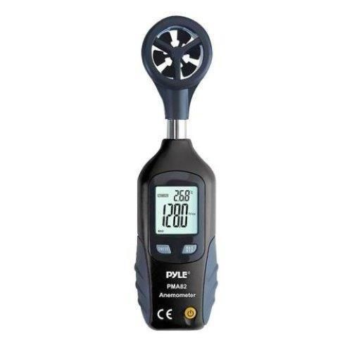 Pyle digital anemometer air velocity wind speed measuring &amp; thermometer pma82 for sale
