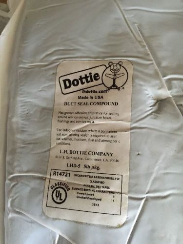 Dottie Duct Seal Compound Putty Sealant  Lot Of (3) 5lb Packs Ductseal