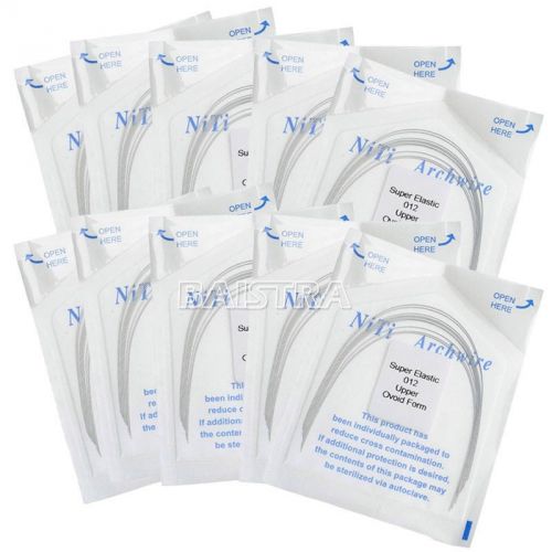 50 packs dental ortho super elastic niti archwire round 0.012 upper ovoid sale for sale