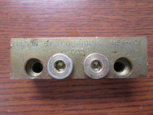 Lubriquip trabon modular divider valve, msp-40s for sale