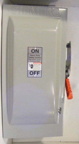 Siemens HF363N Fused Heavy Duty Safety Switch 100A/600V/ 3P NEMA1- FREE SHIPPING