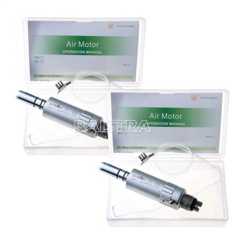 2 Pack Dental Slow Low Speed Handpiece E-type Air Motor 4 Holes NSK Style Drive