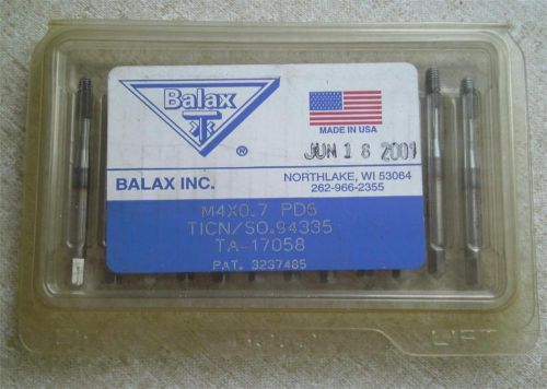 BALAX T INC. M4X0.7 PD6 TICN SO.94335 TA-17058 THREADING FORMING TAPS METAL