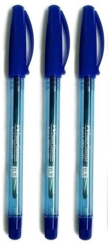 3 Faber Castell Blue Ink Ball Pen 1423 Needle Point S-fine 0.5 mm New