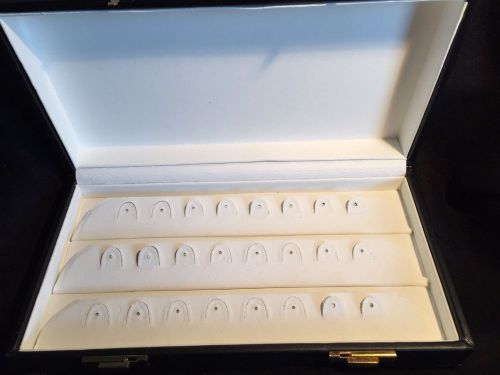 Earring faux leather display case slot for 12 pairs 10&#034;x5-1/4&#034;x2&#034; for sale