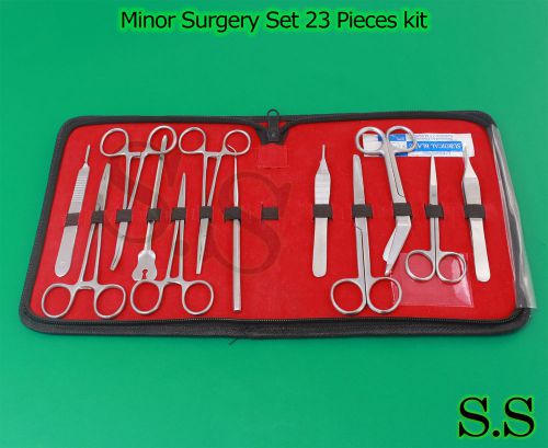 New Premium Grade Minor Surgery Set 23 Pieces Surgical Instruments kit