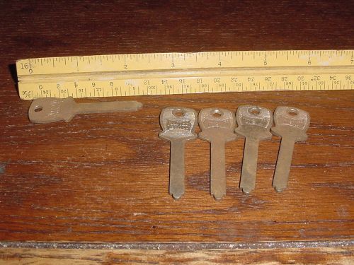 Locksmith nos 5 keys flat steel blanks vintage master originals steampunk old for sale
