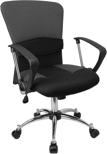 Mid-Back Grey Mesh Swivel Task Chair [LF-W23-GREY-GG]